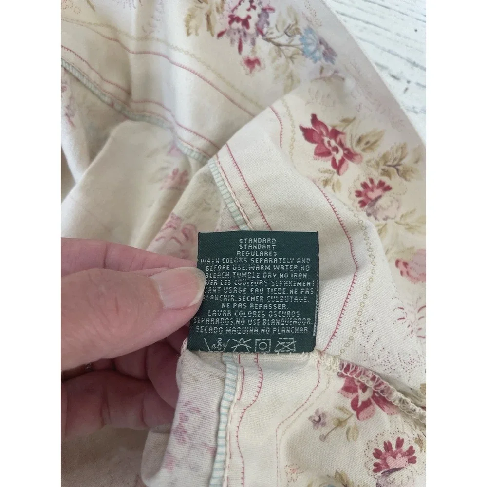 Vtg Ralph Lauren Josie Floral FULL 4 Pc Sheet Set Fitted Flat 2 Stnd Pillowcases